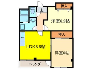 ボンジュールＬＦの物件間取画像